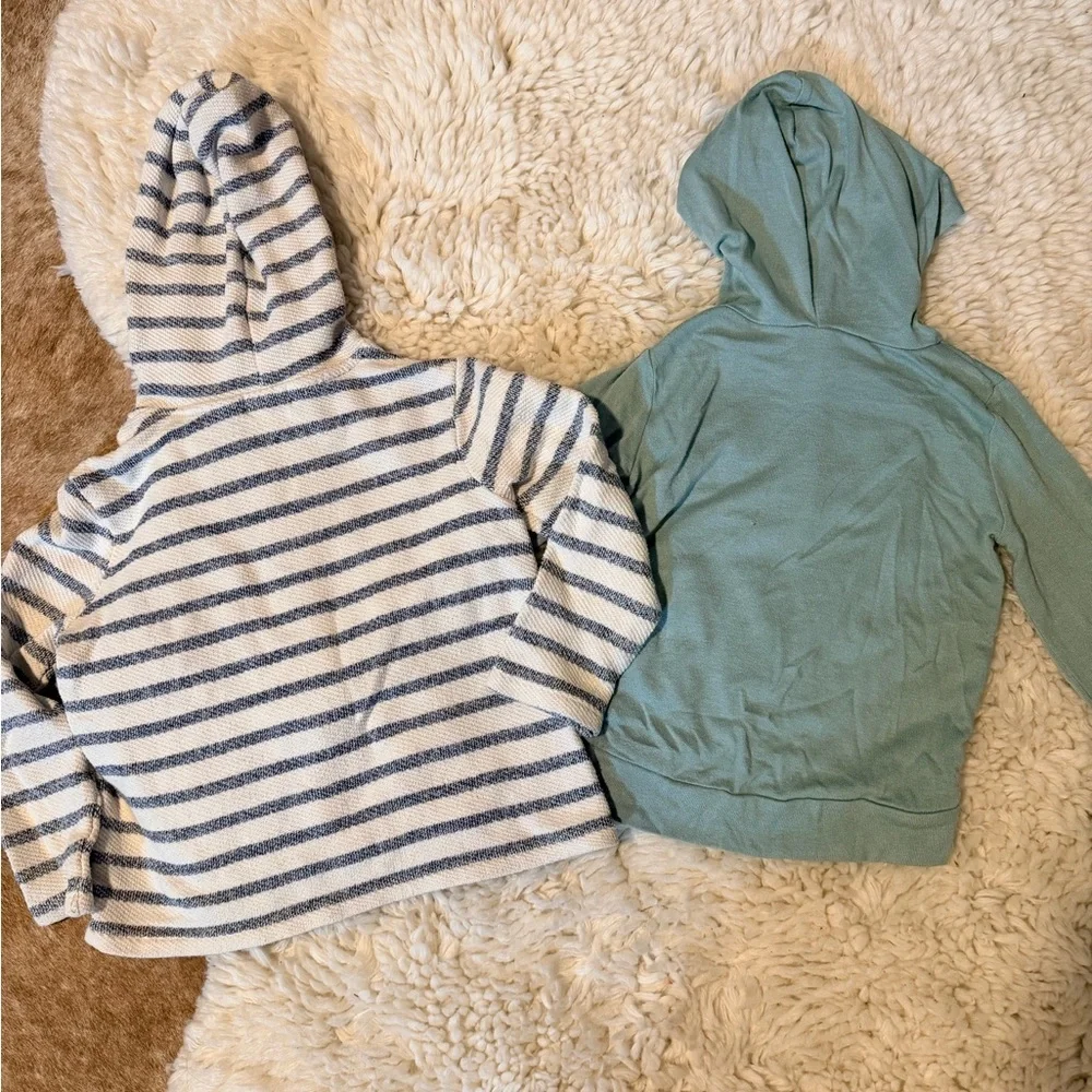 OshKosh B'gosh Blue Striped and Solid Green Hoodies